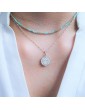 Collier Amazonite 2mm sur Argent 925 - Dalia Aloe Bijoux