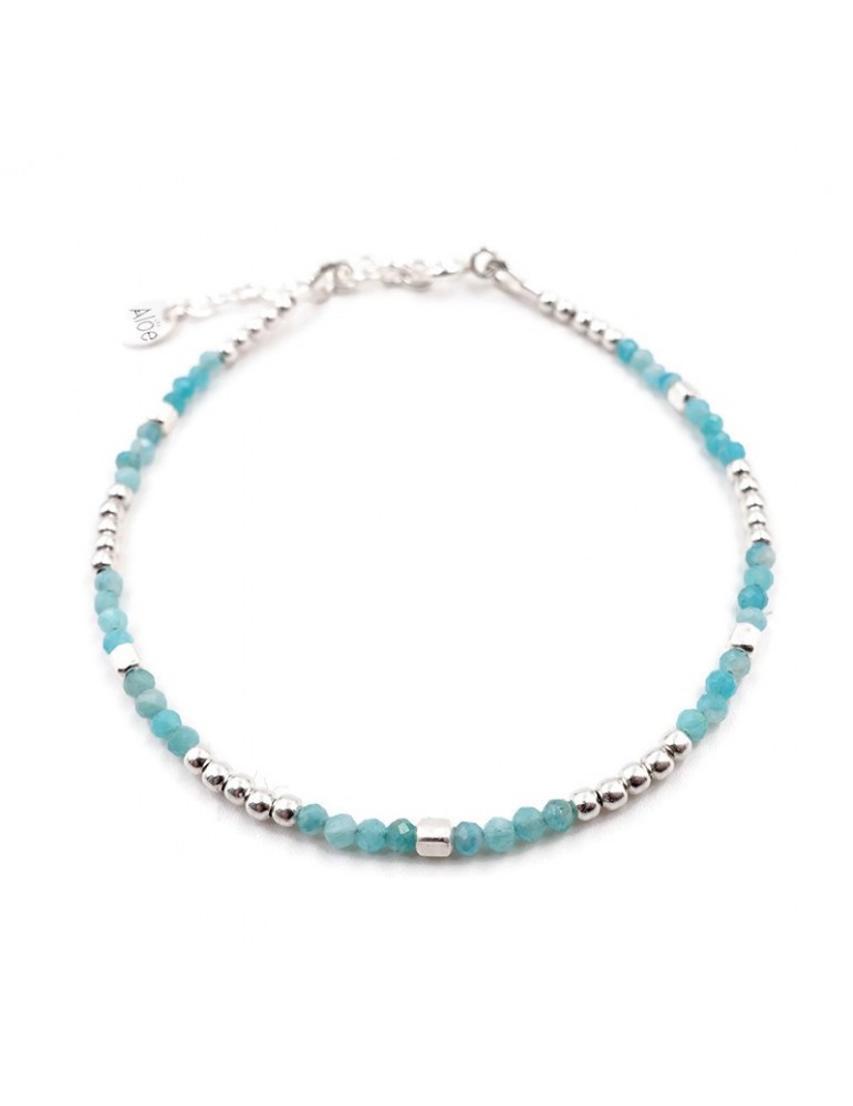 Bracelet perles ite 2mm et Argent 925 - Mia