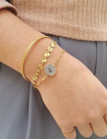 Bracelet perles 2 mm et tubes en argent 925 - L'Atelier d'Amaya