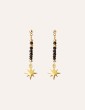 Boucles d'oreilles allongées étoile et spinelle Aloe Bijoux