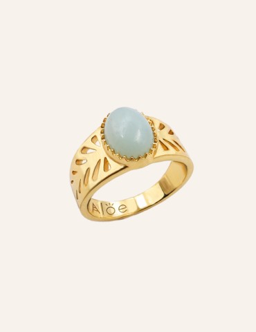 Bague Amazonite en Plaqué...