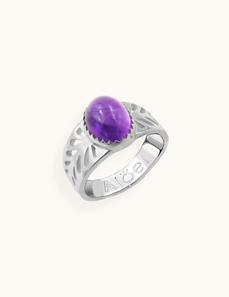 Bague Améthyste en Argent 925 - Althéa Aloe Bijoux