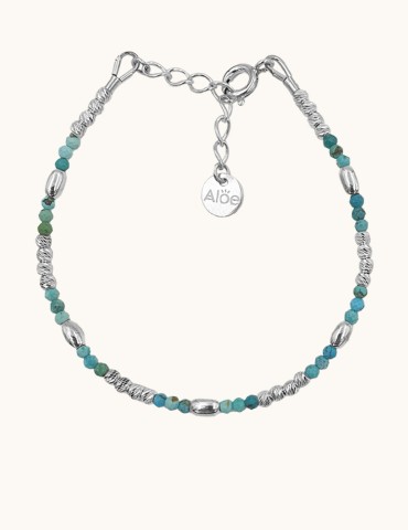 Bracelet en argent 925 avec turquoise - Zoé Aloe Bijoux