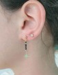 Boucles d'oreilles allongées étoile et spinelle Aloe Bijoux