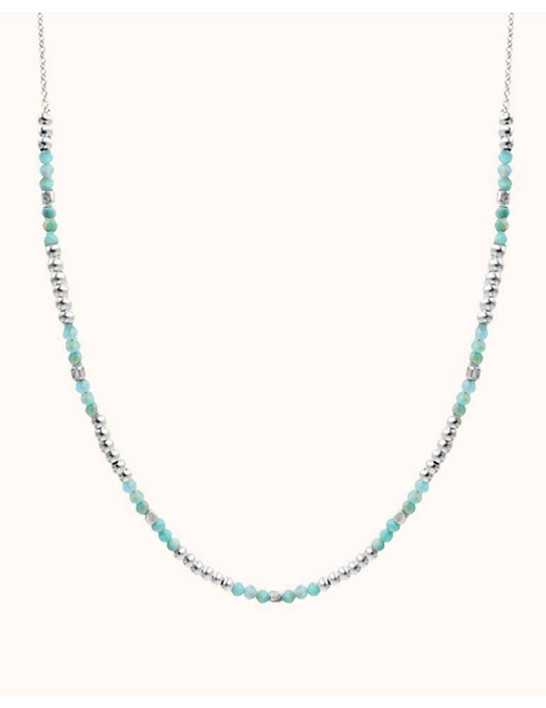 Collier Amazonite 2mm sur Argent 925 - Dalia Aloe Bijoux