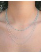 Collier 3 rangs en argent perlé - Couleur personnalisable Aloe Bijoux