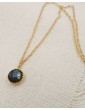 Collier chaîne plaqué or et Labradorite - Juliette Colliers