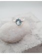 Bague 3 liens croisés en argent avec topaze bleue Aloe Bijoux