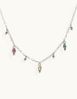 Collier en argent avec tourmalines multicolores - Aura Aloe Bijoux