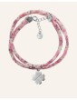 Bracelet liberty et médaille trèfle en argent 925 Aloe Bijoux